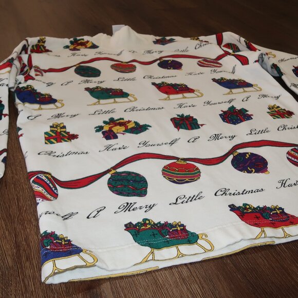 Womens Vintage 1980s Talbots Ugly Christmas Pullover Sweater Sweatshirt Top sz S - Picture 2 of 4